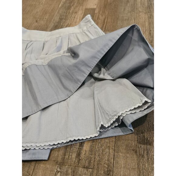 Elevenses Women Size 6 Lilac Purple Cotton Pleated Spring Summer Mini Skirt - Picture 5 of 6